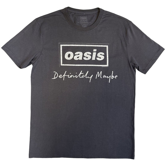 Oasis T-Shirt: Definitely Maybe Distressed Text Logo