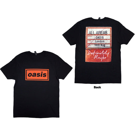 Oasis T-Shirt: Definitely Maybe AAA Pass