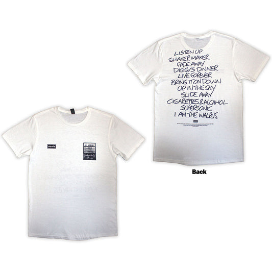 Oasis T-Shirt: Definitely Maybe AAA Setlist