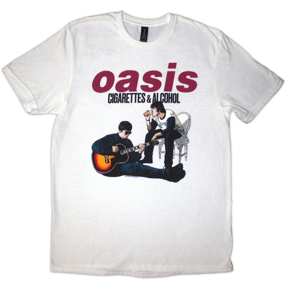 Oasis T-Shirt: Cigarettes & Alcohol Illustration
