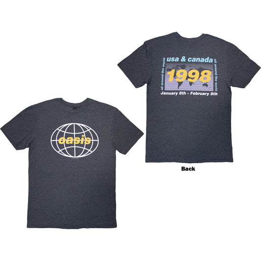 Oasis T-Shirt: 1998 World Tour - USA/Canada