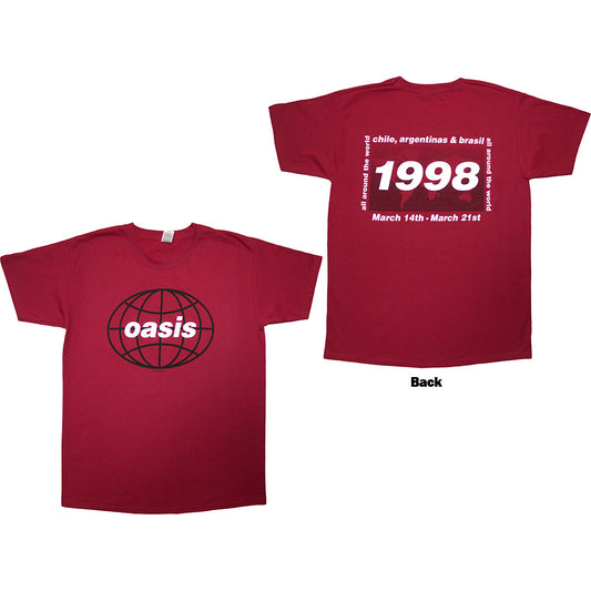 Oasis T-Shirt: 1998 World Tour - South America