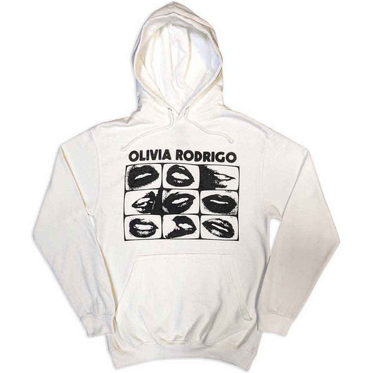 Olivia Rodrigo Pullover Hoodie: Threshold Lips Grid
