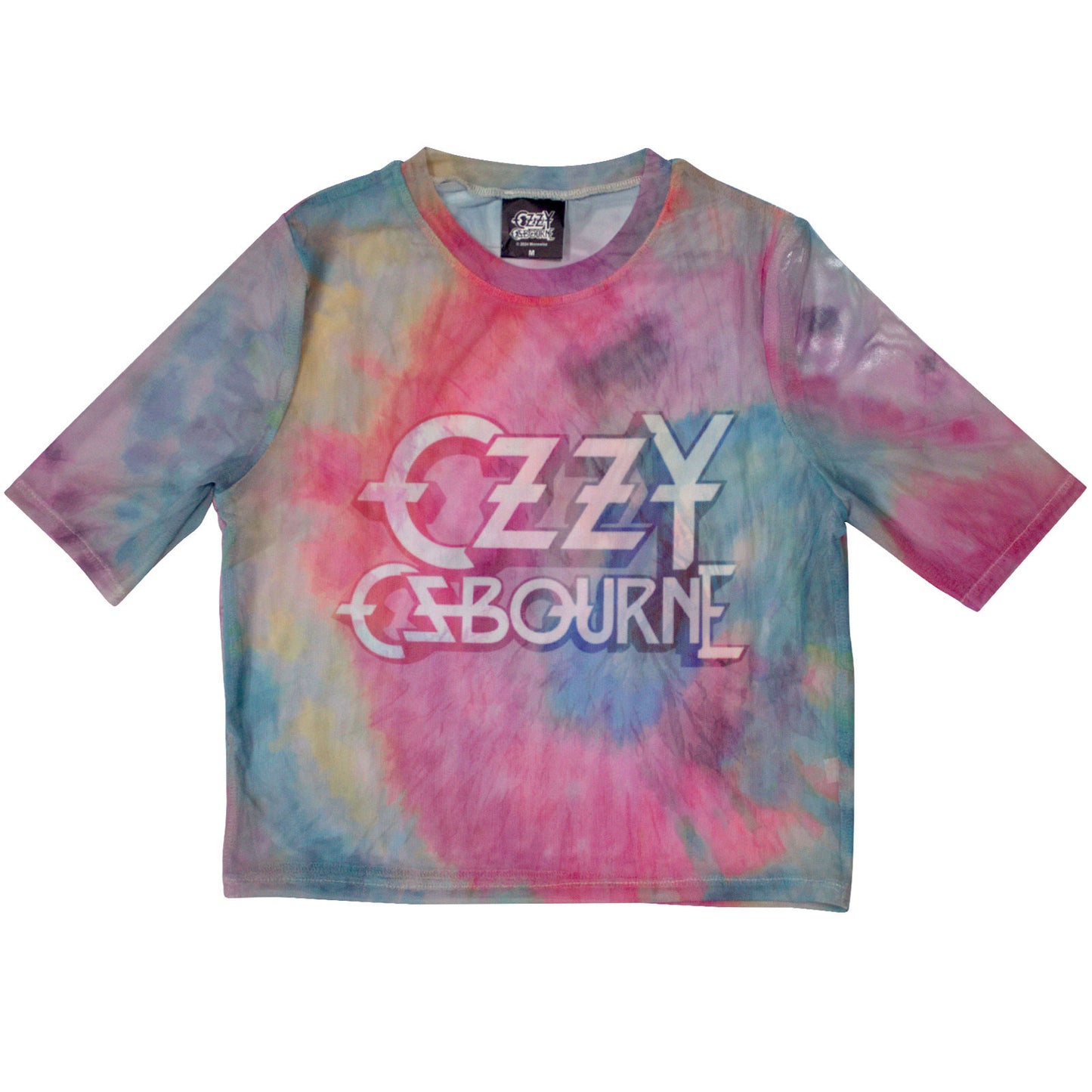 Ozzy Osbourne Ladies Mesh Crop Top: Logo