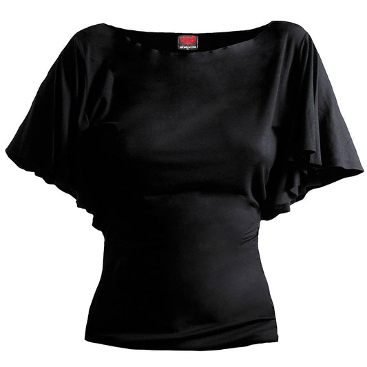 Spiral Ladies Latin Boatneck Top: Plain