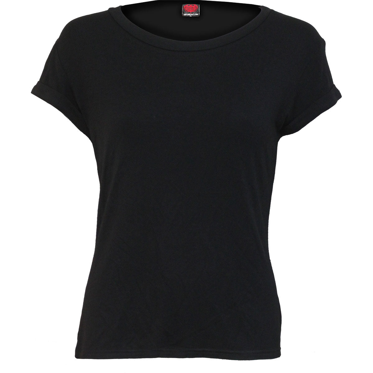 Spiral Ladies Boatneck Cap Sleeve T-Shirt: Plain
