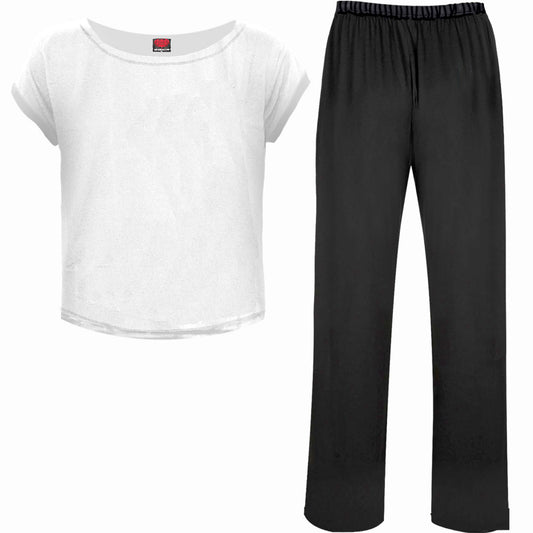 Spiral Ladies 4 Piece Gothic Pyjama Set: Plain