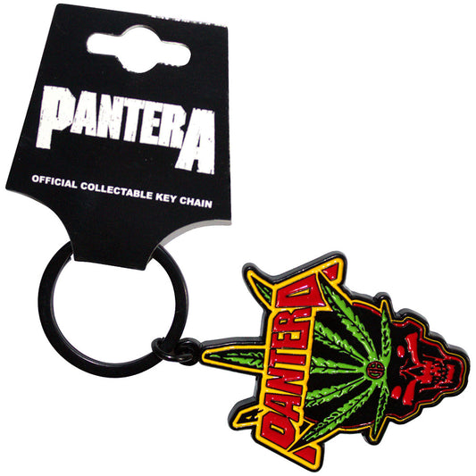 Pantera Keychain: Leaf Skull