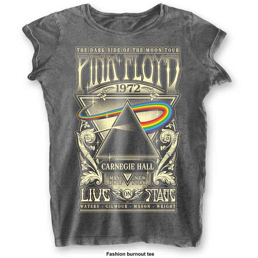 Pink Floyd Ladies Burnout T-Shirt: Carnegie Hall