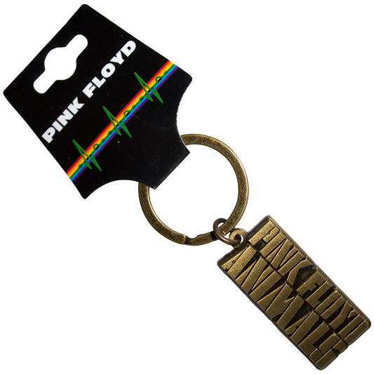 Pink Floyd Keychain: Animals Gold Text Logo