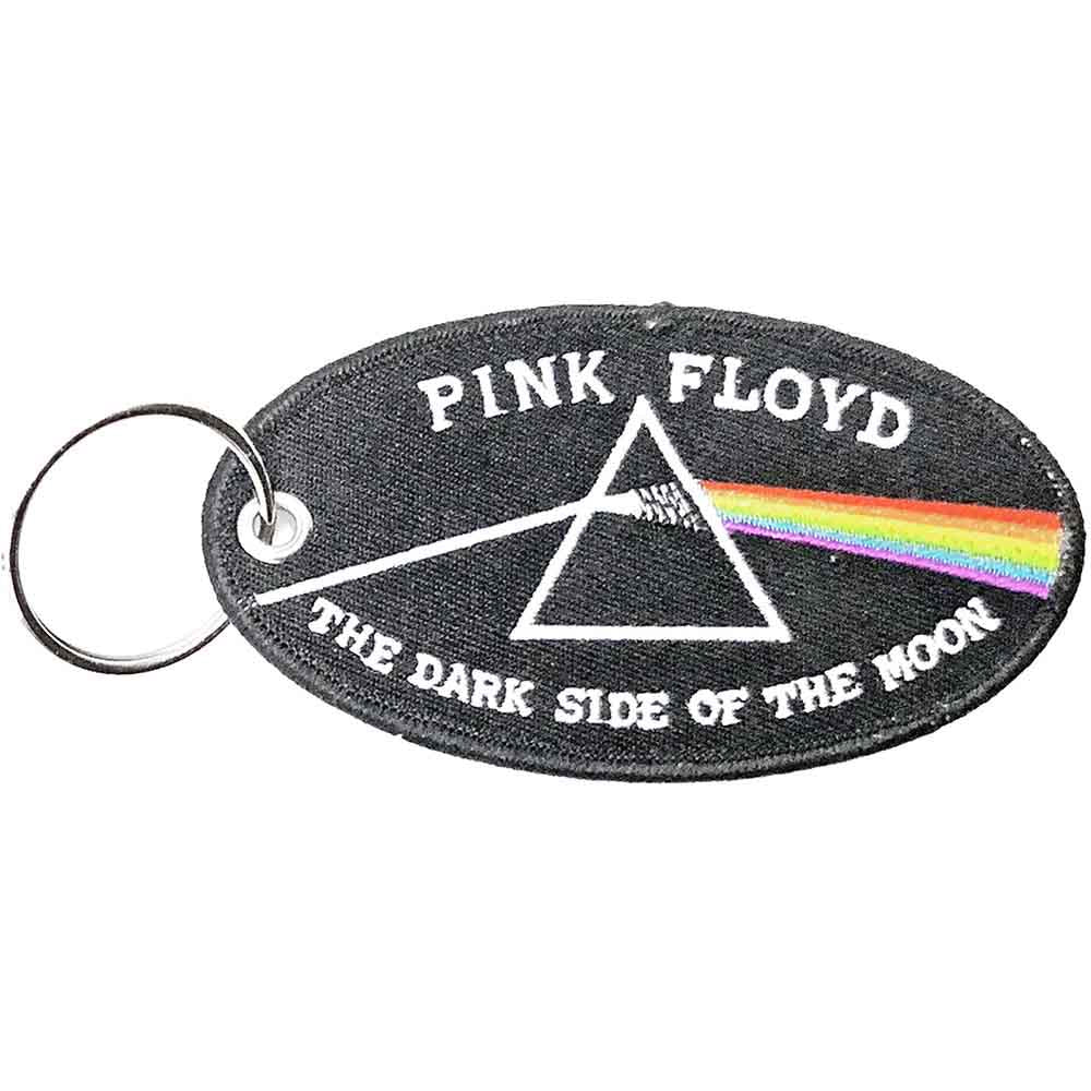 Pink Floyd Patch Keychain: Dark Side of the Moon Oval Black Border