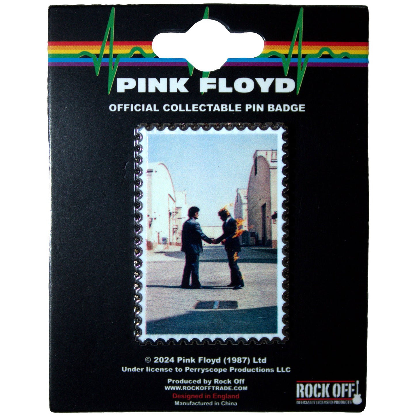 Pink Floyd Badge: Wish You Were Here Stamp