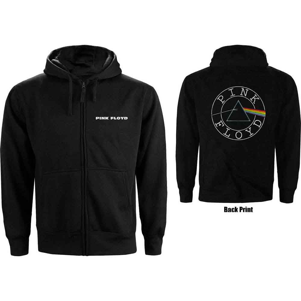 Pink Floyd Zipped Hoodie: Circle Logo