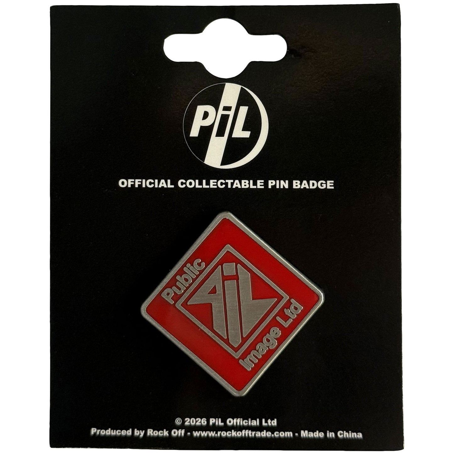 PIL (Public Image Ltd) Badge: New Logo Red