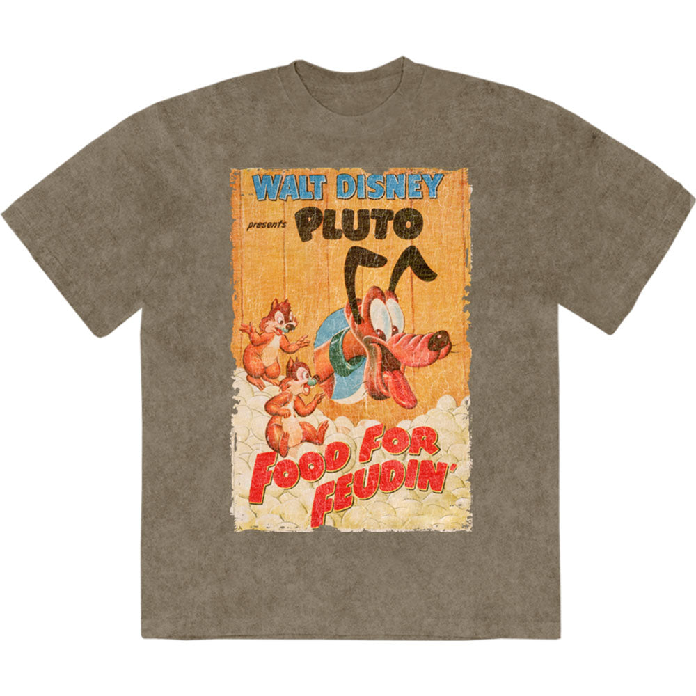 Disney Stone Wash T-Shirt: Pluto Food For Feudin'