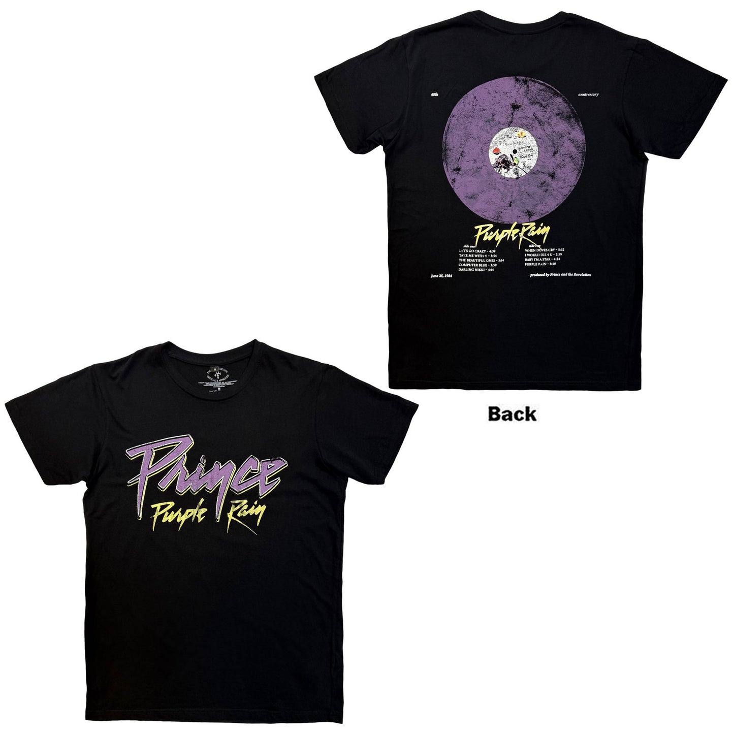 Prince Premium Carbon T-Shirt: Purple Rain 40th Anniversary