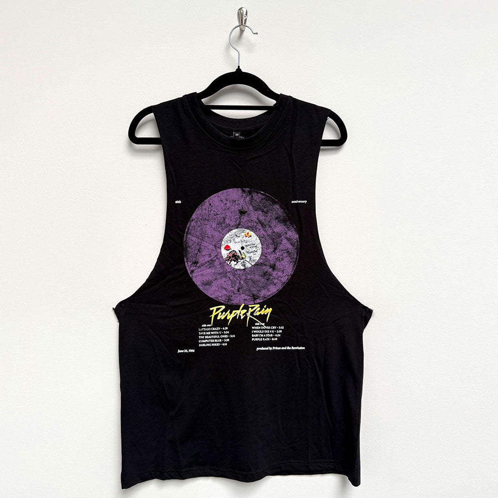 Prince Vest T-Shirt: Purple Rain Disc