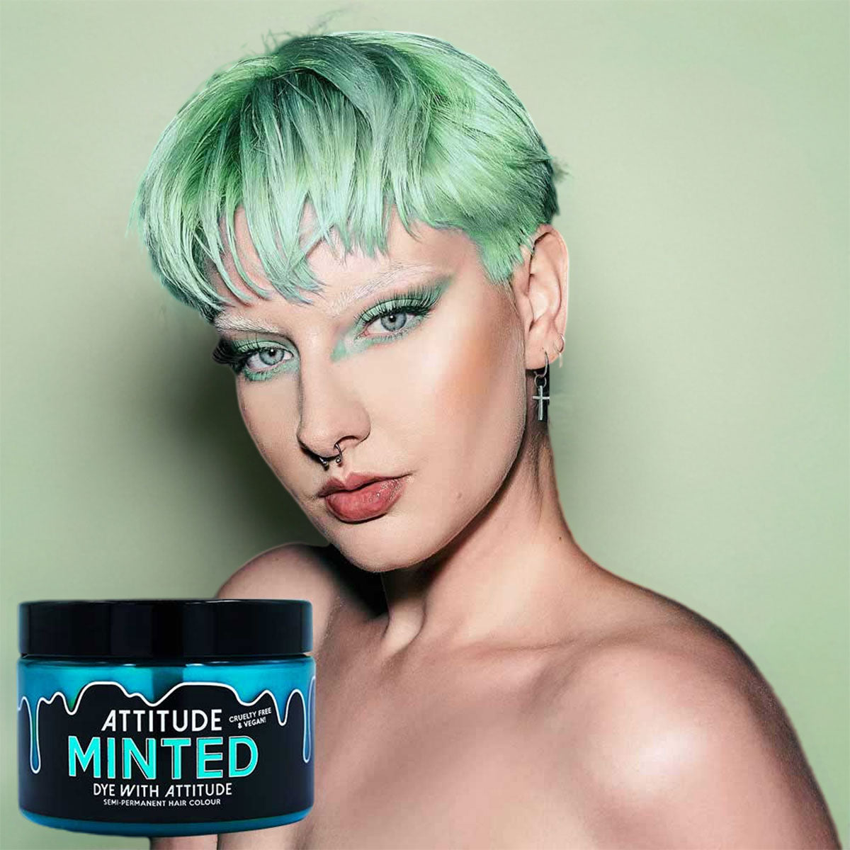 Spiral Hair Dye: Minted Pastel Green