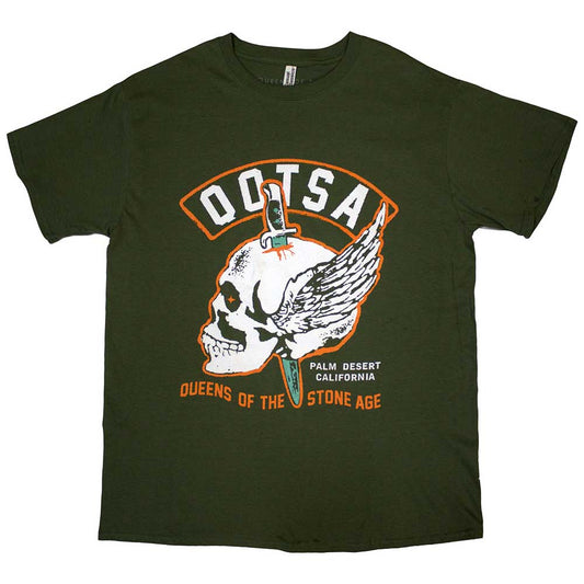 Queens Of The Stone Age T-Shirt: Winged Skull