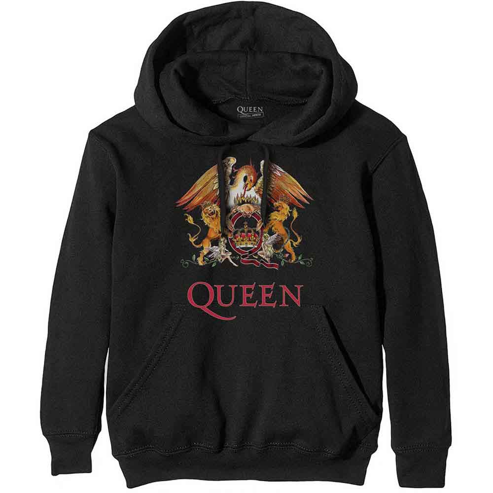 Queen Pullover Hoodie: Classic Crest