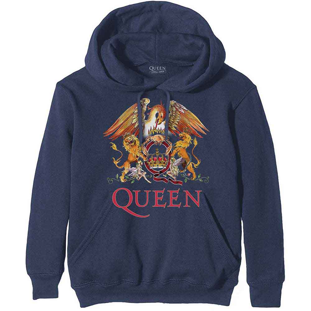Queen Pullover Hoodie: Classic Crest