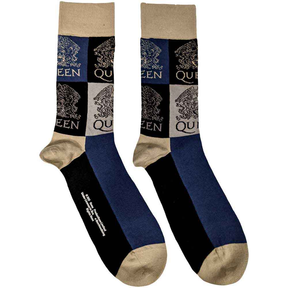 Queen Socks: Crest Blocks