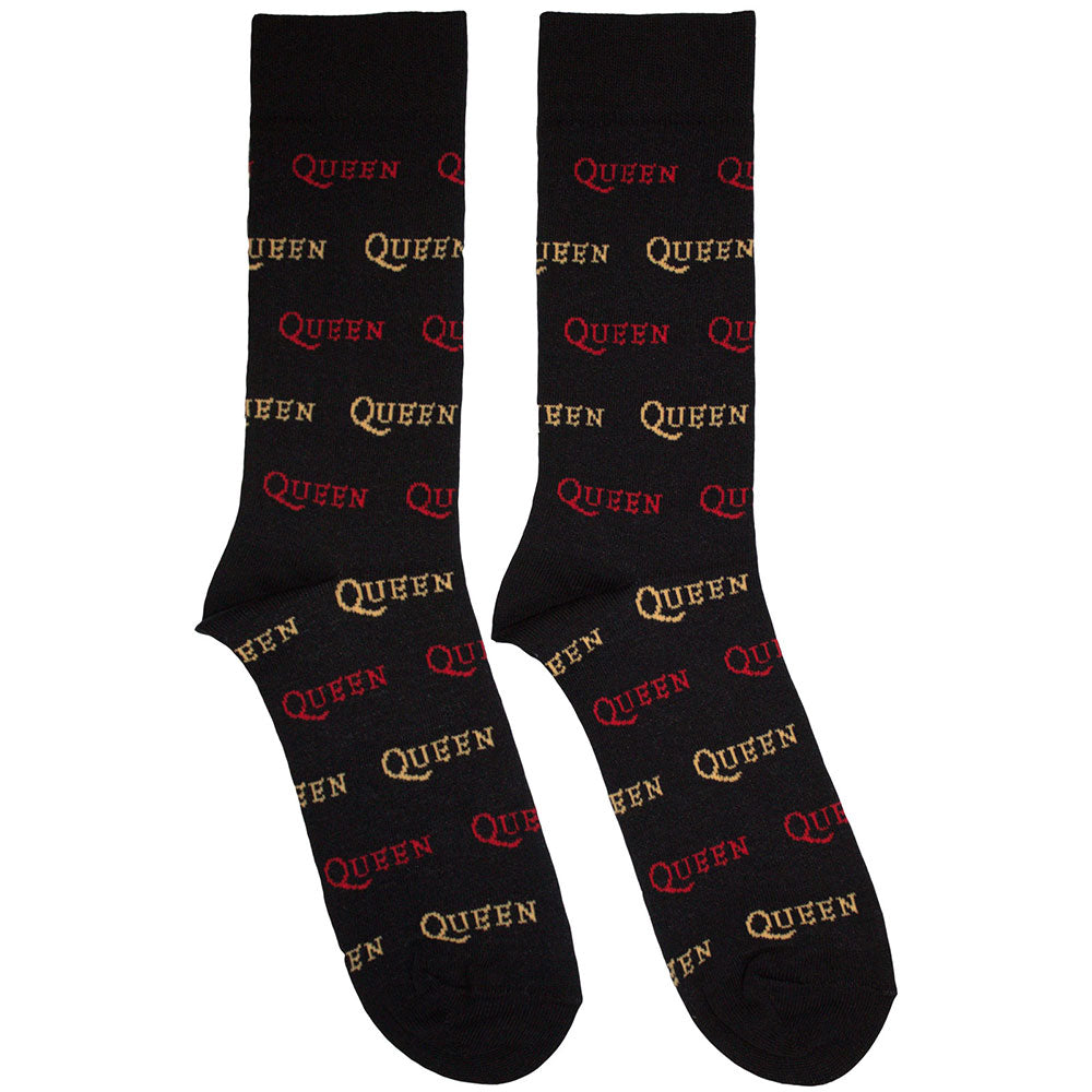 Queen Socks: Logo Repeat Colour