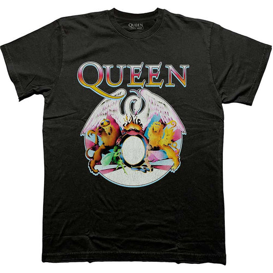 Queen T-Shirt: Multi Colour Crest
