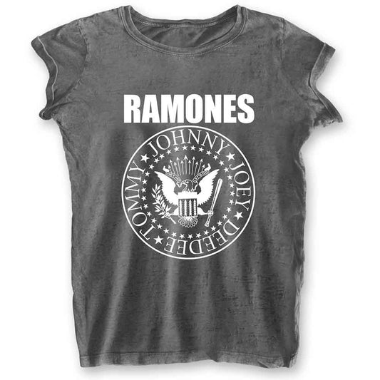 Ramones Ladies Burnout T-Shirt: Presidential Seal