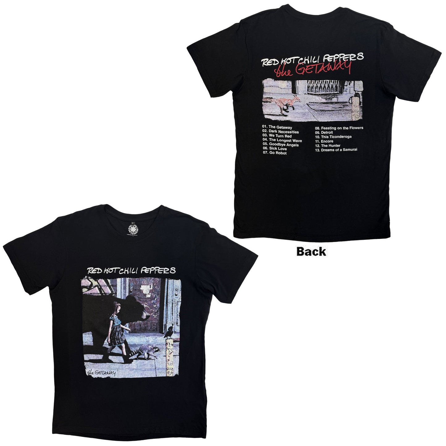 Red Hot Chili Peppers Premium Carbon T-Shirt: The Getaway Tracklist