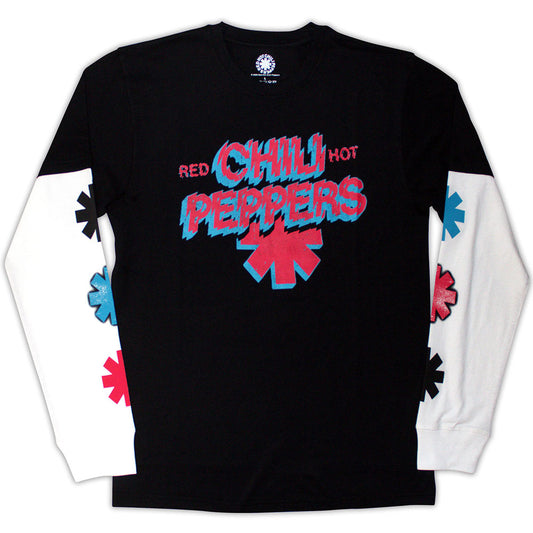 Red Hot Chili Peppers Layered Long Sleeve T-Shirt: Shock Logo