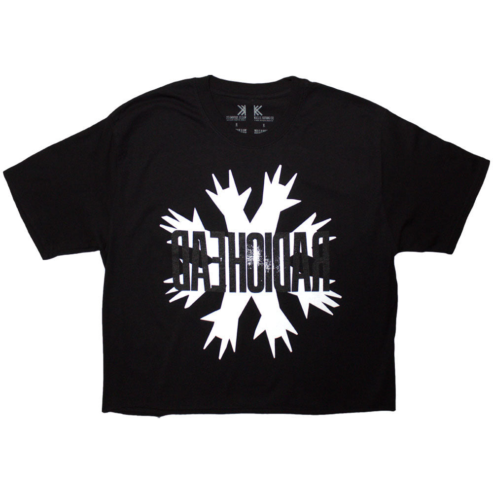 Radiohead Ladies Crop Top: Cut Hands