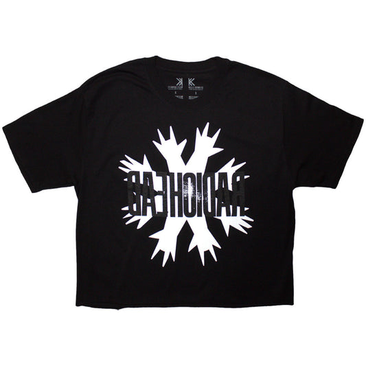 Radiohead Ladies Crop Top: Cut Hands