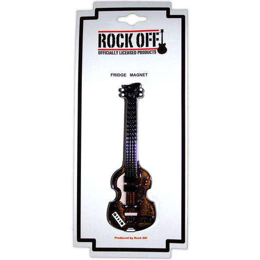 Rock Off Premium Fridge Magnet: Mathew Street Brown Bass