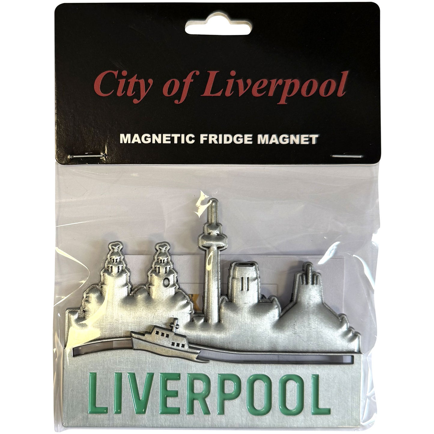 Rock Off Premium Fridge Magnet: City Of Liverpool Skyline