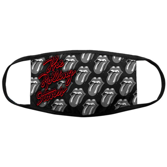The Rolling Stones Face Mask: B&W Tongues