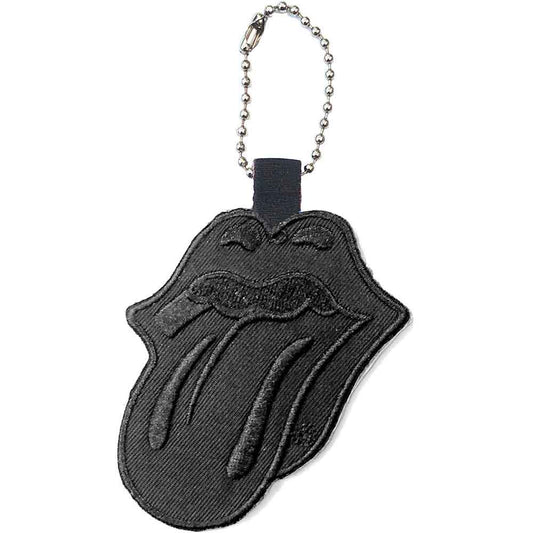 The Rolling Stones Patch Keychain: Classic Tongue Black