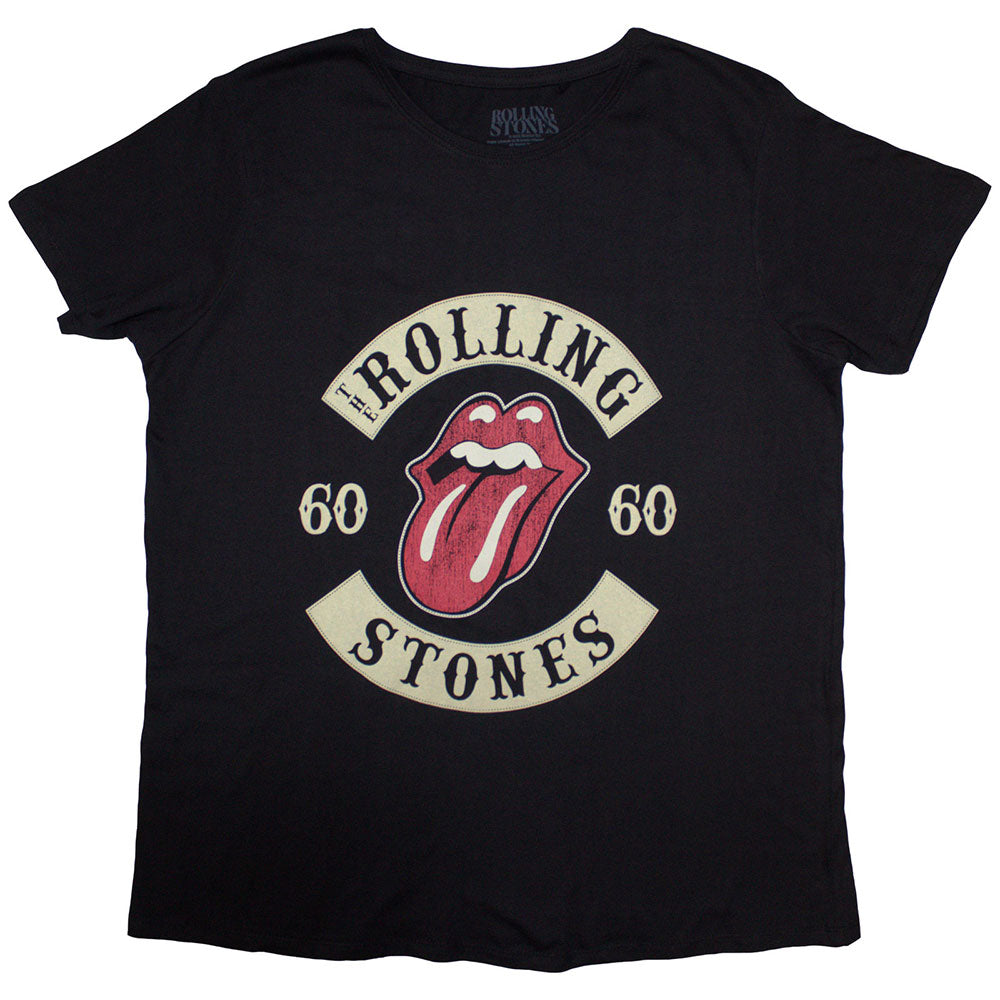 The Rolling Stones Ladies T-Shirt: Sixty Biker Tongue