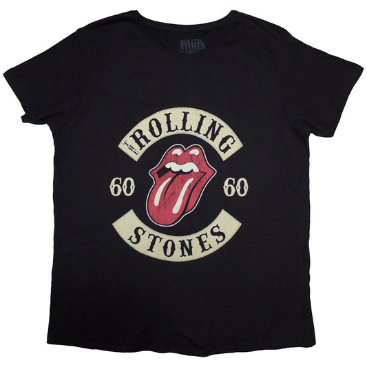 The Rolling Stones Ladies T-Shirt: Sixty Biker Tongue