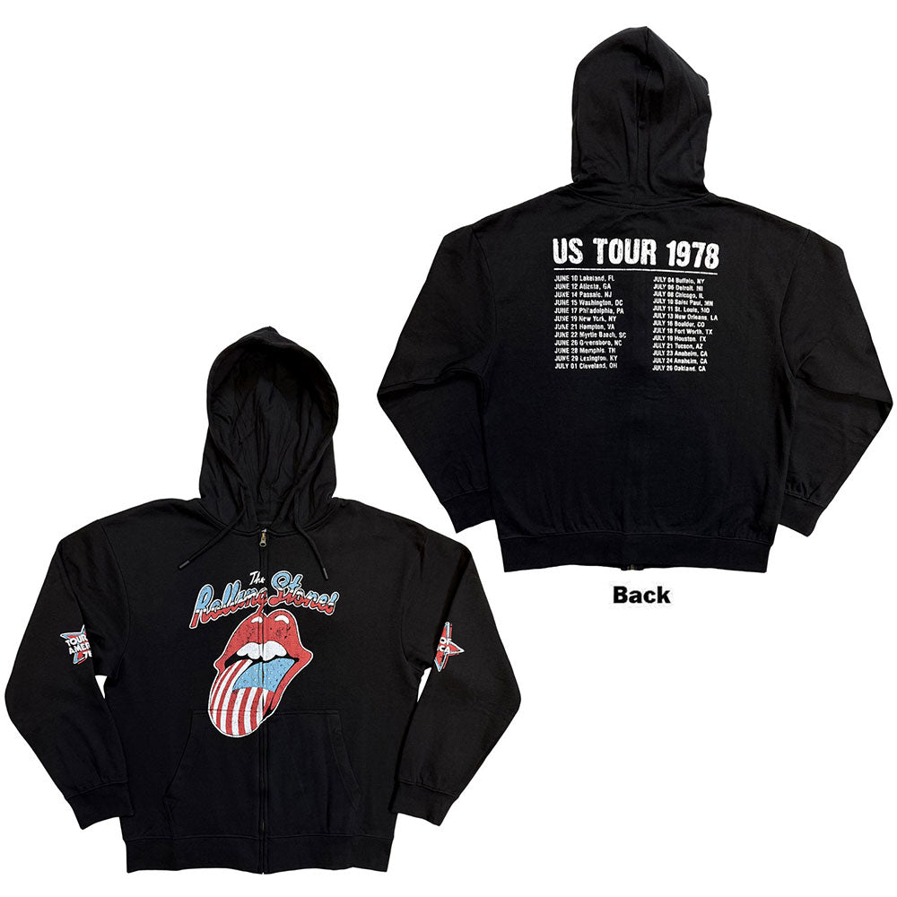 The Rolling Stones Zipped Hoodie: Us Tour '78