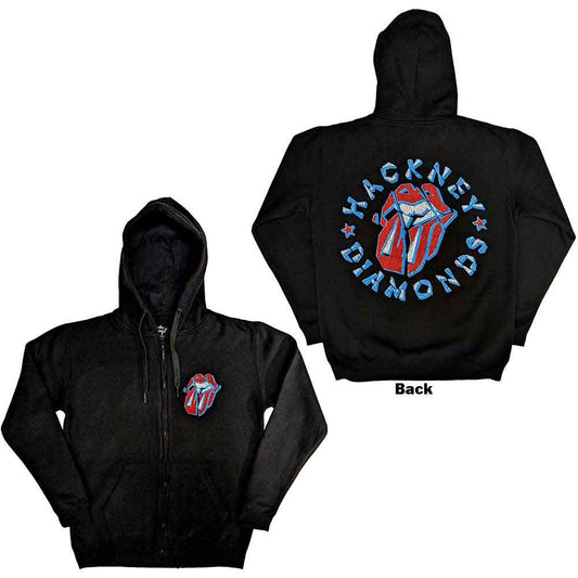 The Rolling Stones Zipped Hoodie: Hackney Diamonds Stars