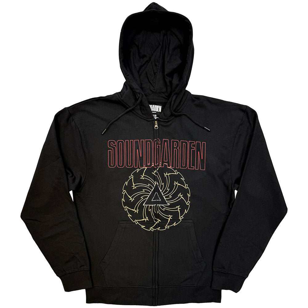 Soundgarden Zipped Hoodie: Spiral & Logo