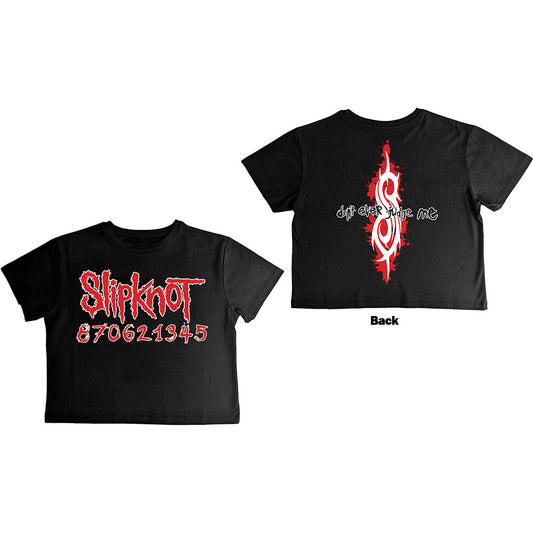 Slipknot Ladies Crop Top: Don't Ever Judge Me
