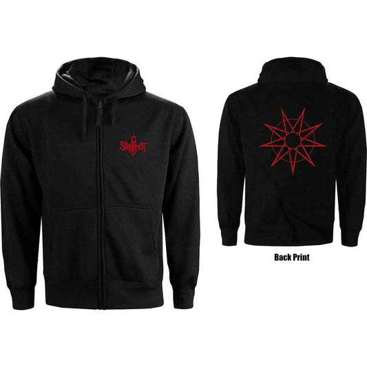 Slipknot Zipped Hoodie: 9 Point Star