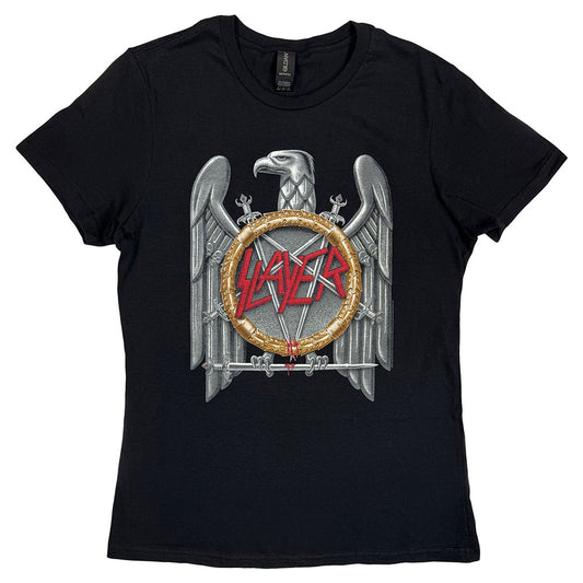 Slayer Ladies T-Shirt: Silver Eagle