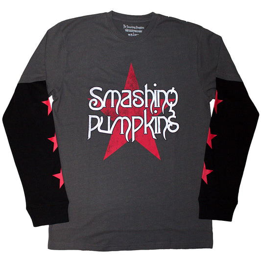 The Smashing Pumpkins Layered Long Sleeve T-Shirt: Star Logo