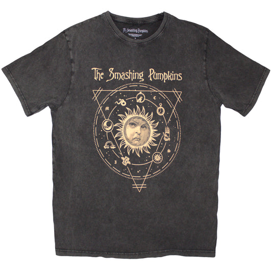 The Smashing Pumpkins Stone Wash T-Shirt: Celestial Sun