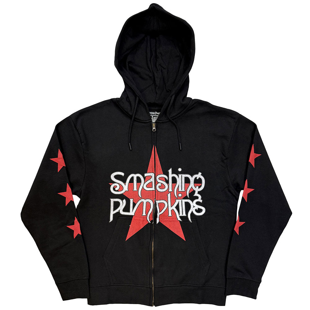 The Smashing Pumpkins Zipped Hoodie: Star Logo
