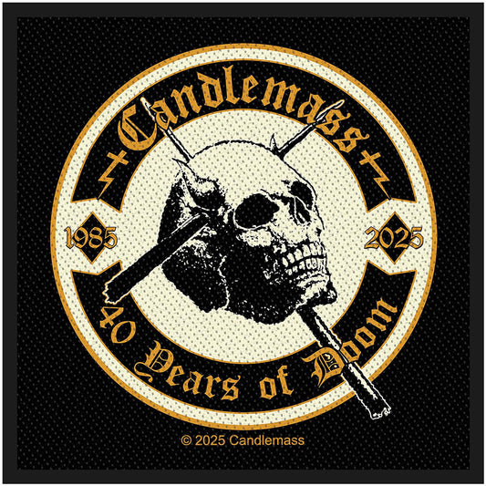Candlemass Woven Patch: 40 Years Of Doom