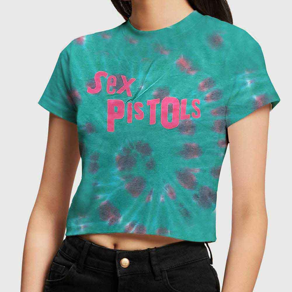 The Sex Pistols Ladies Crop Top: Logo